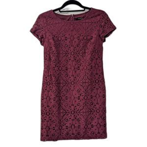 Banana Republic Factory Burgundy Lace Bodycon Mini Dress, Size 0P